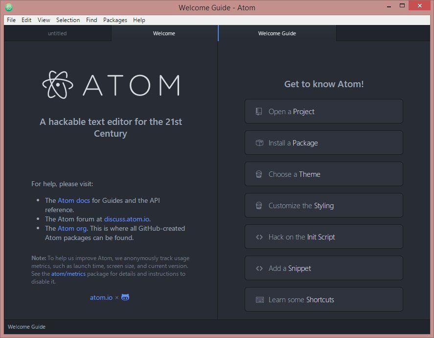 atom github screenshot 1 Atom, the text editor created by GitHub