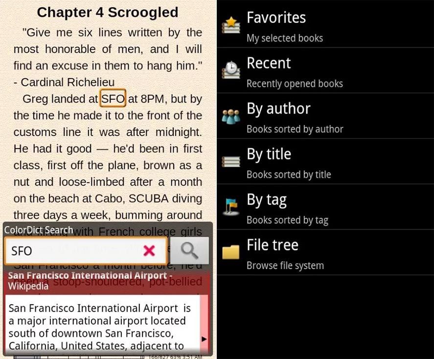 fbreader screenshots