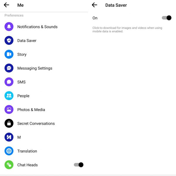 Ahorra datos en Facebook Messenger