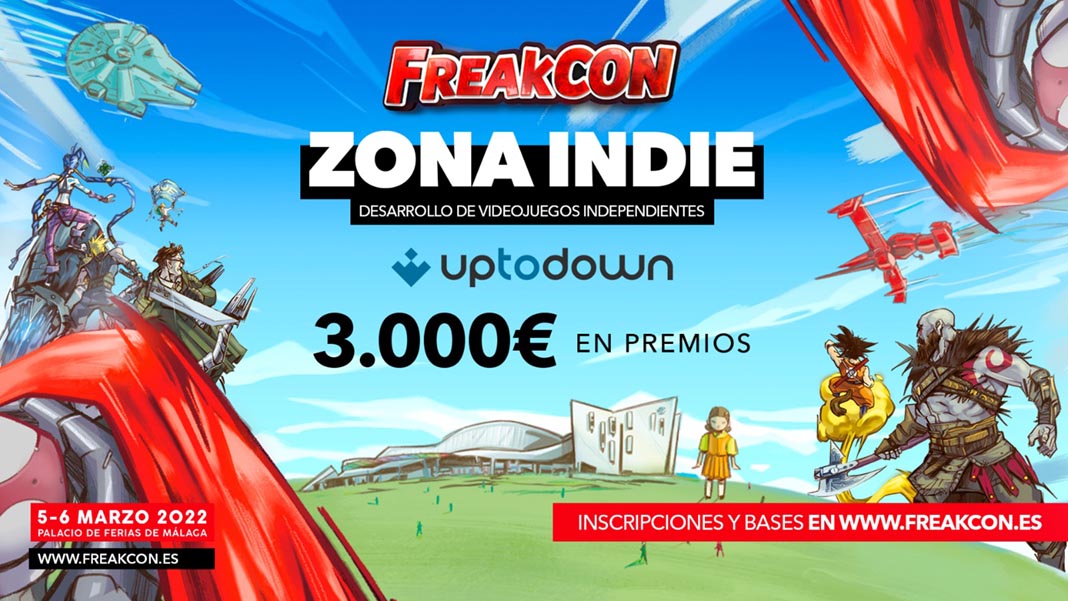 FreakCon Indie Zone poster announcing €3,000 in prizes