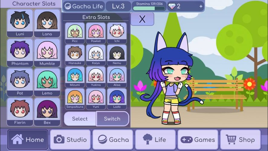 Cambiar personajes Gacha Life.