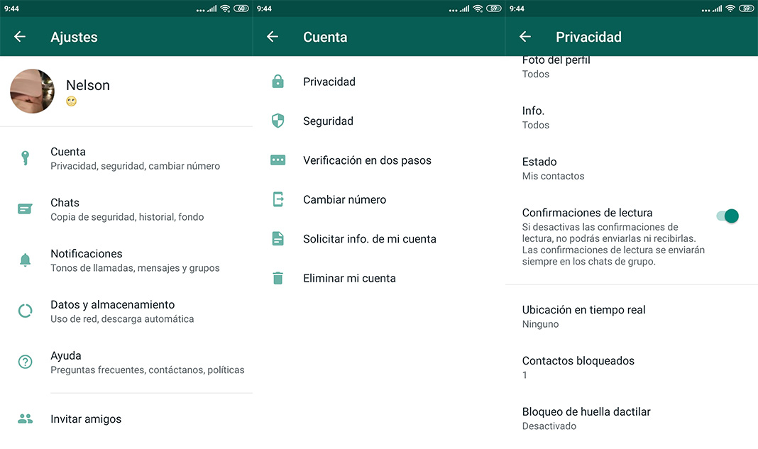 WhatsApp Messenger bloqueo huella